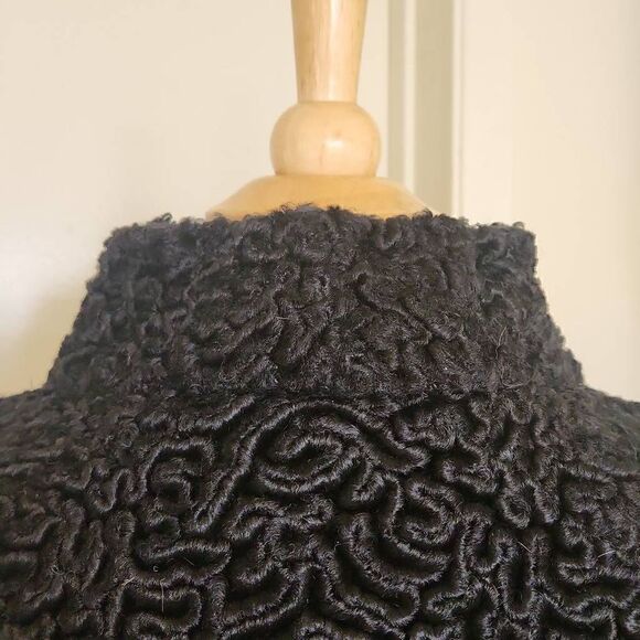 Astrakin Black Swing Coat, Made in France, Styled by Lepshire, Vintage, M/L - Picture 13 of 16
